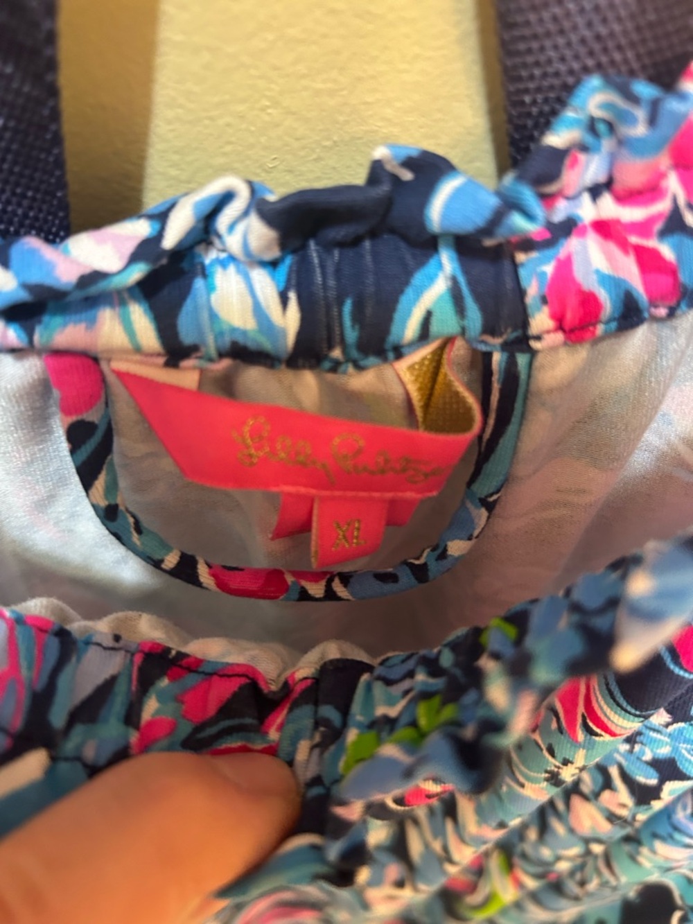 Lilly Pulitzer Blue Pink Multi Floral Print Dress - Picture 2 of 3